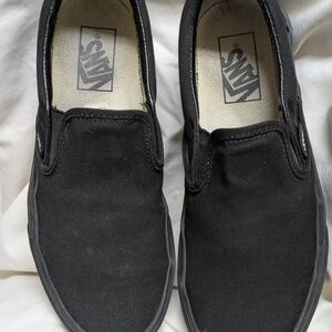 Vans Men's Black Slip-On Canvas Sneakers